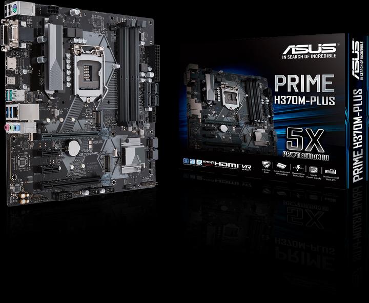 Produktbild ASUS Prime H370M-Plus (LGA 1151, Intel H370, mATX)