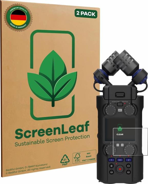 ScreenLeaf Schutzfolie nachhaltiger Displayschutz Display Schutz Folie Klar Transparent