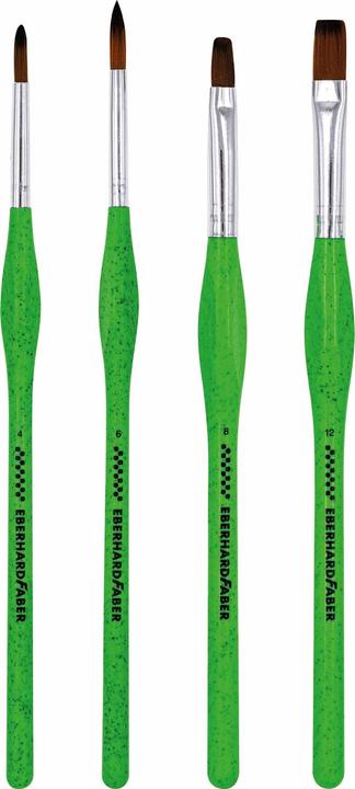 Produktbild Faber-Castell EBERHARD FABER Green Winner Pinsel-Set 4-teilig (12 mm)