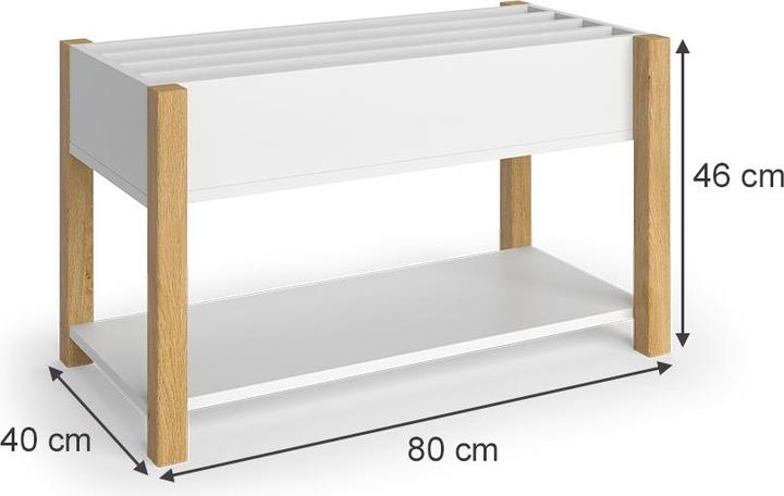 Produktbild VitaliSpa Kinderregal Malia, Weiss/Eiche, 80 x 46 cm