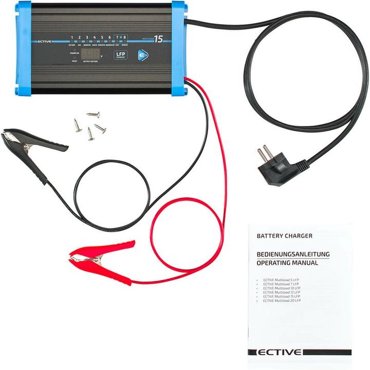 Image du produit Ective Multiload 15 LFP 15A/12V Chargeur de batterie à 8 étapes (12V, 15 A)