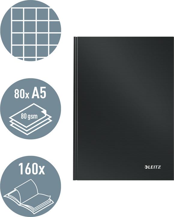 Leitz Solid (A5, Kariert, Harter Einband)