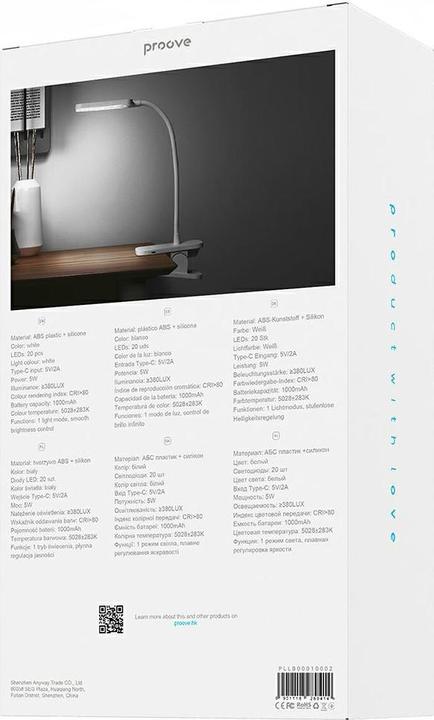 Immagine prodotto Proove Desk lamp Light Bite LED 1200mAh 5W white
