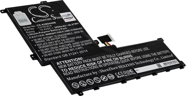 AccuCell Akku passend für Laptop Asus B9440UA-XS51, B9440UA-GV9103T, Typ C41N1619 u.a. - 15,4V - 3050 mAh (3050 mAh)