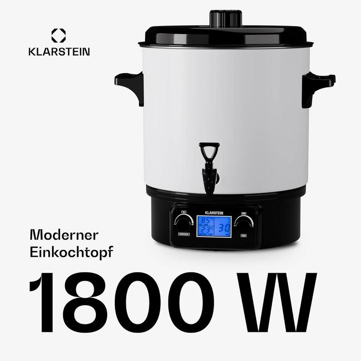 Image du produit Klarstein Digitaler Glühweinkocher & Einkochautomat mit Hahn (27 l)