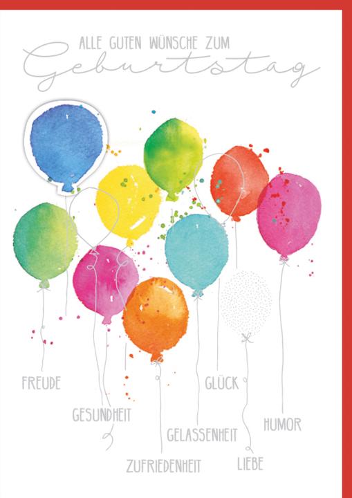 Produktbild Braun + Company Karte Geburtstag A4 Luftballons