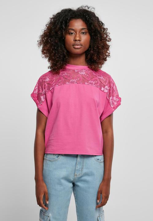 Actual product image Urban Classics Ladies Short Oversized Lace Tee - 12492 (4XL)
