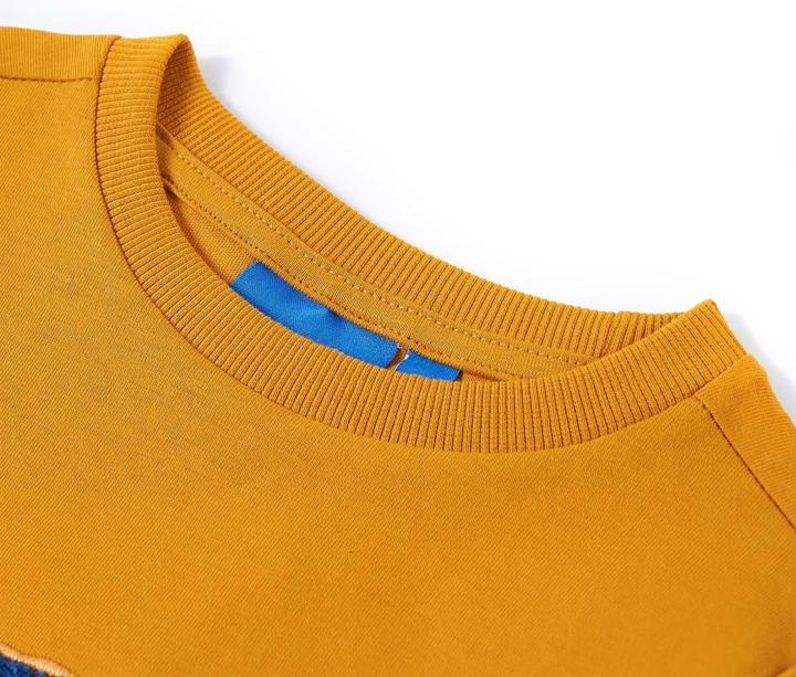 Immagine prodotto VidaXL Camicia da bambino a maniche lunghe color ocra 140,Materiale: 100 (140)