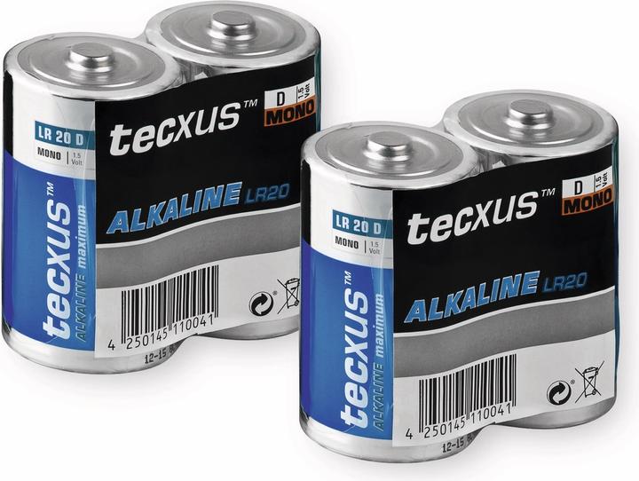 Actual product image Tecxus Mono LR 20 D - Battery 2 x D - Alkaline (2 pcs., D, 14800 mAh)