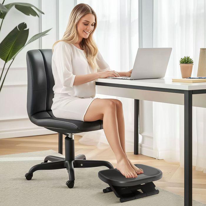 Produktbild Swisshandel24 Fussstütze Schreibtisch, 3 Stufig Höhenverstellbar Fussbank Ergonomische Fussablage (5 cm)