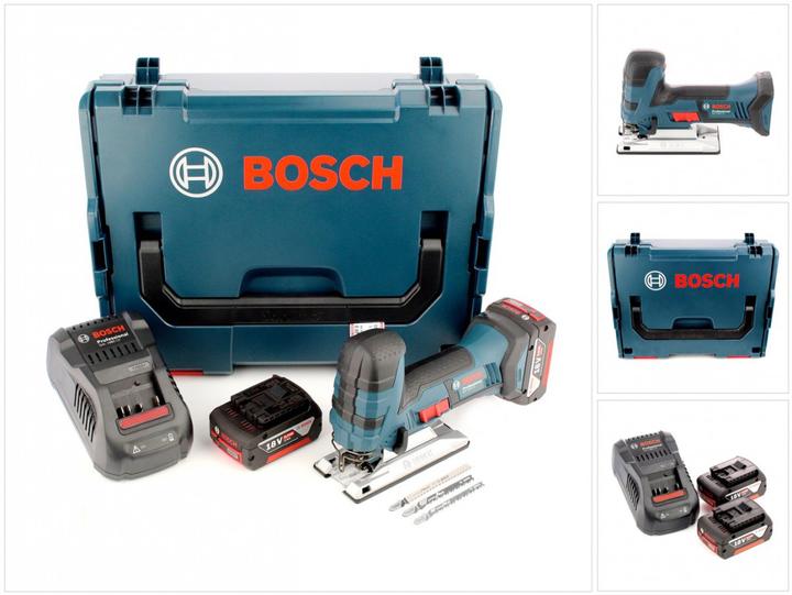 Productafbeelding Bosch Professional Bosch GST 18V-LI S accu decoupeerzaag 18 V 120 mm ( 06015A5171 ) + 2x accu 5.0 Ah + lader + L-Boxx