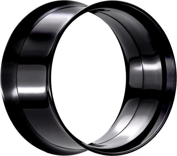 Immagine prodotto Star Piercing Tunnel svasato nero con filettatura a vite (senza ottone, Acciaio chirurgico 316L)