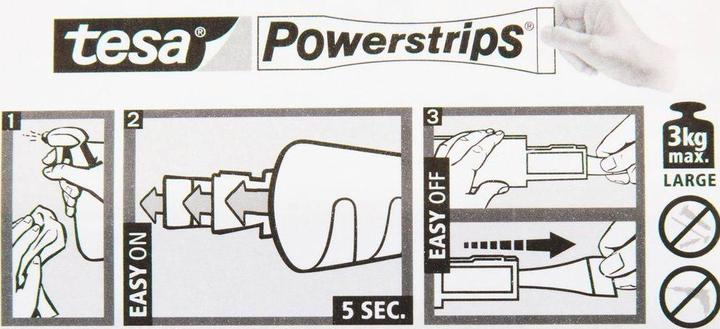 Produktbild tesa Powerstrips Hakenleiste 3er-Haken