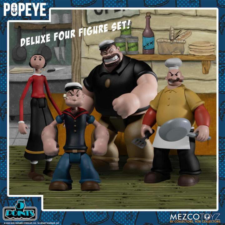 Produktbild Mezco Toys Popeye - 5 Points: Box Set - Deluxe