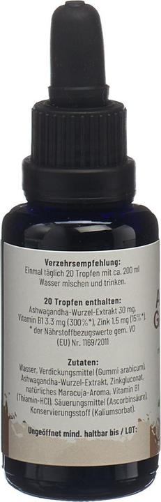 Immagine prodotto Cannsol Ashwagandha KSM-66 premium con zinco e vitamina B1 in gocce (1 Pezzo/i, Olio)