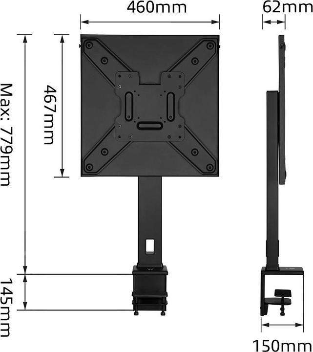 Produktbild Ewent Flatscreen Desk Clamp (Tisch, 55", 35 kg)