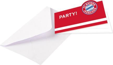 Produktbild Magni Einladungen 14x8cm 8er FC Bayern München (10 Stk.)