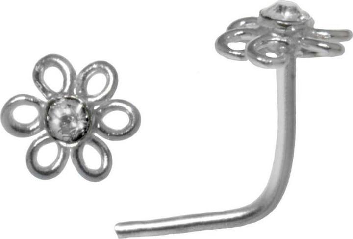 Bijouteria Nasenpiercing (Silber 925, Kristall)