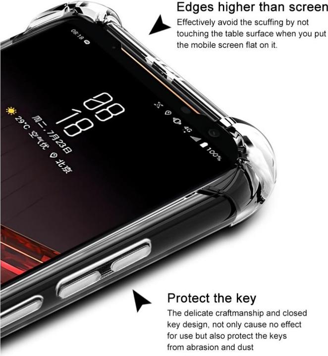 Produktbild Screenguard Asus ROG Phone 2 Hülle Crystal Soft Airbag Bumper (Asus ROG Phone)