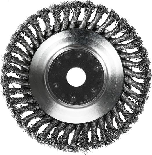 Produktbild Japcell Stahlbürste für Unkraut - 15 cm - Kann an Rasentrimmer / Freischneider angebracht werden (Rasentrimmer, Gartenmaschinen Aufsatz)