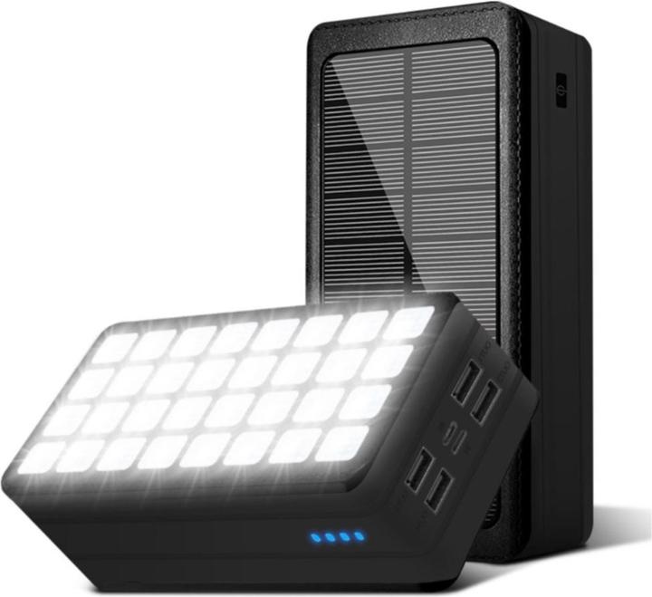 Immagine prodotto Apfelkiste Powerbank solare da esterno LED 4x USB A (50000 mAh, 185 Wh)