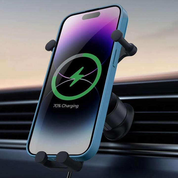 Actual product image Baseus Stable Gravitational Wireless Charging Car Mount Pro 15W (black)