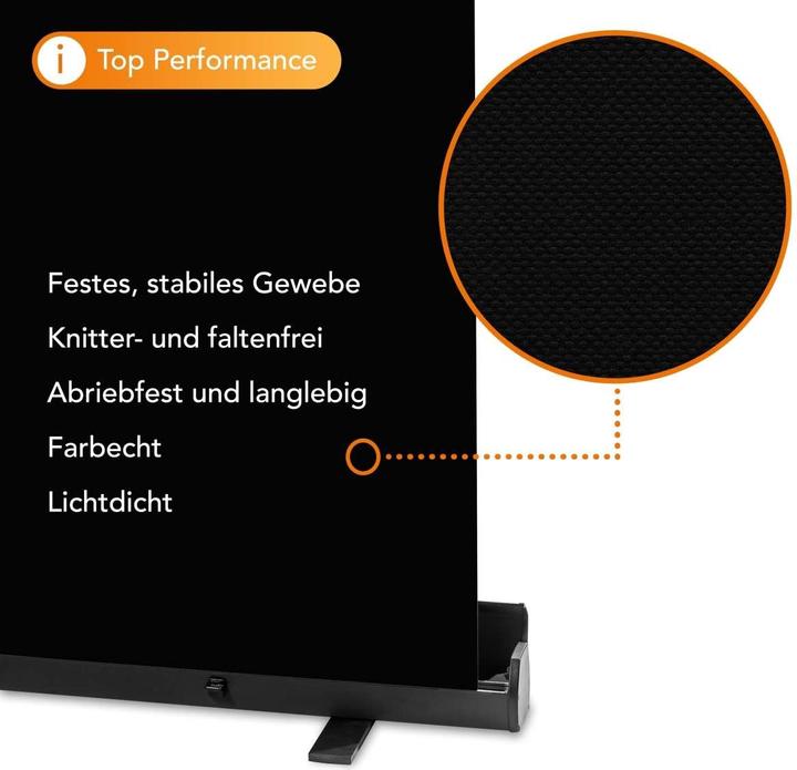 Actual product image Walimex pro Roll-up panel background black 165x220 (176.50 cm, 226 cm)
