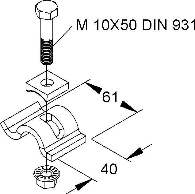 Actual product image Niedax Clamping claw