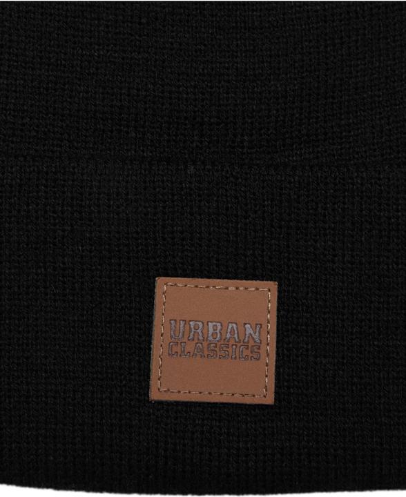 Produktbild Urban Classics Leatherpatch Long Beanie (One Size)