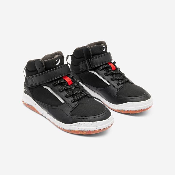 Actual product image Decathlon Turnschuhe Kinder hoch Schnürsenkel Klettverschluss - Playventure Resist schwarz (32)