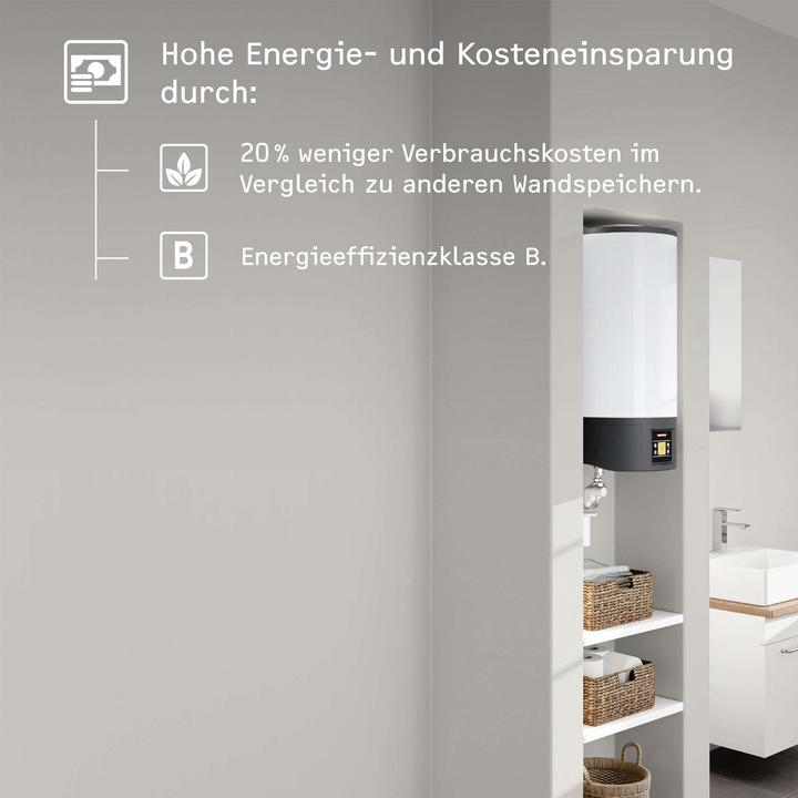 Produktbild Stiebel Eltron EW-V ECO 50 l, Elektro Warmwasserspeicher, LC-Display, Energieklasse B, druckfest
