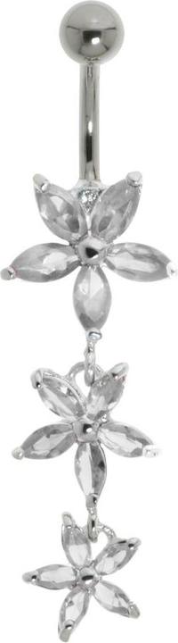 Bijouteria Bauchpiercing (Edelstahl, Silber 925, Kristall)