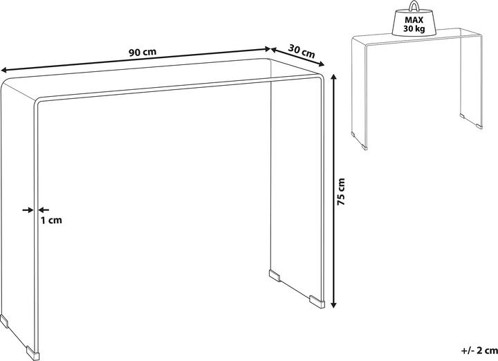 Produktbild Beliani Kendall (90 x 30 x 75 cm)