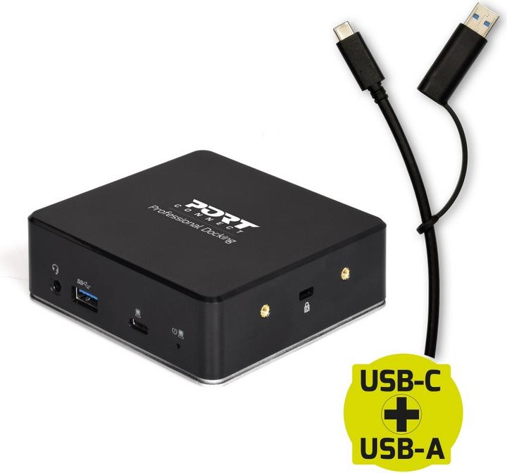 Produktbild Port Designs DOCKING UNIVERSAL OFFICE 901908 2 X 2K-EU, USB-A/USB-C (USB-A, USB-C, 8 Ports)