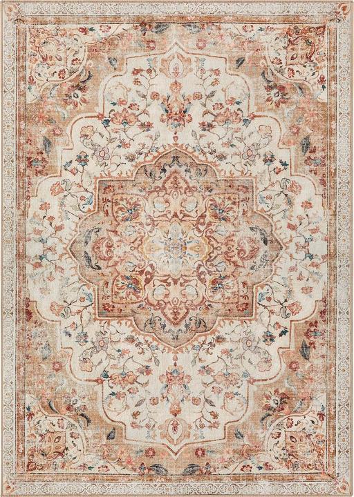 Produktbild Songmics Wohnzimmerteppich Rutschfest Vintage Beige 120 x 170 cm (120 x 170 cm)