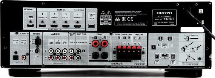 Produktbild Onkyo TX-SR494DAB (7.2 Kanal, DAB+)