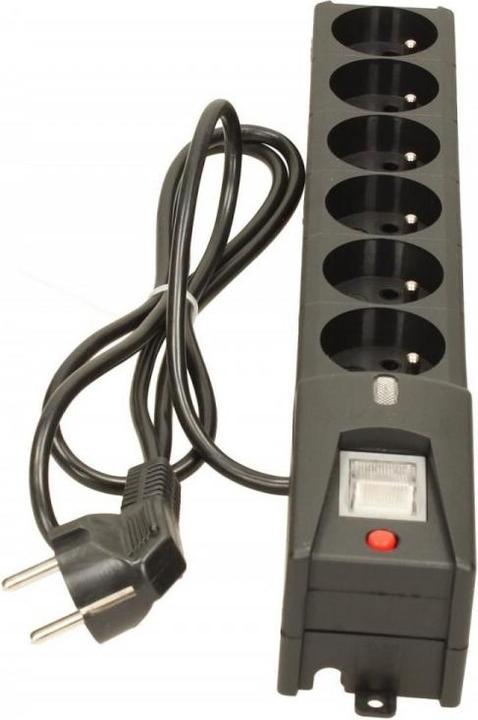 Productafbeelding Lestar LX 610 G-A overspanningsbeveiliging 1,5m zwart Zwart 6 AC uitgangen 230 V 1 5 m (6 x, IEC 320, 1.50 m)