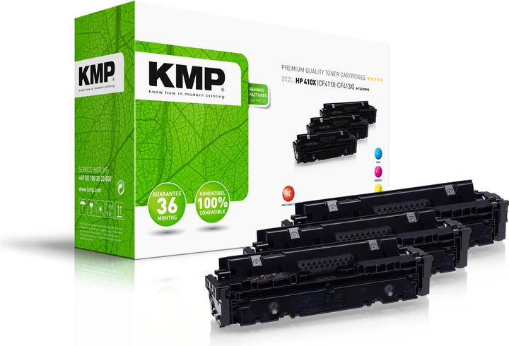 Image du produit KMP 3 H-T242XCMY cyan, magenta, jaune Toner de remplacement HP 410X (CF252XM)