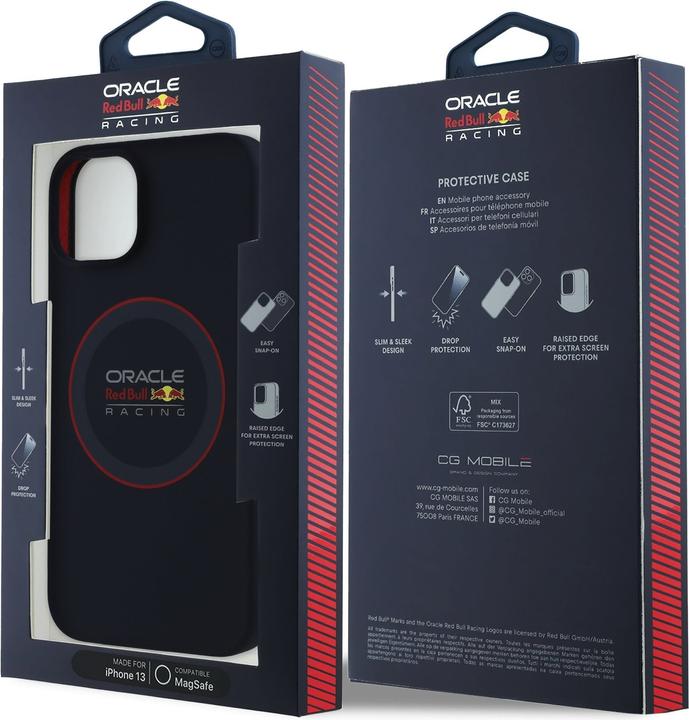 Produktbild Red Bull Racing Hülle MagSafe Silikonhülle mit rotem Ring Marineblau (Apple iPhone 13)