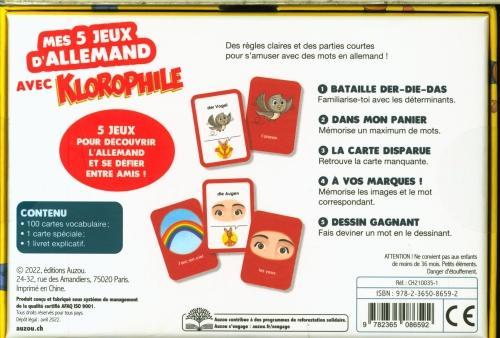 Image du produit Mes 5 jeux d'allemand avec Klorophile (Français)
