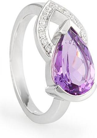 Breuning RING - E.AMETHYST/Brill. 0,111 Ct. H/si