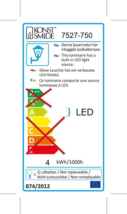 Energy Label Konstsmide Vicenza (230 lm, IP44)