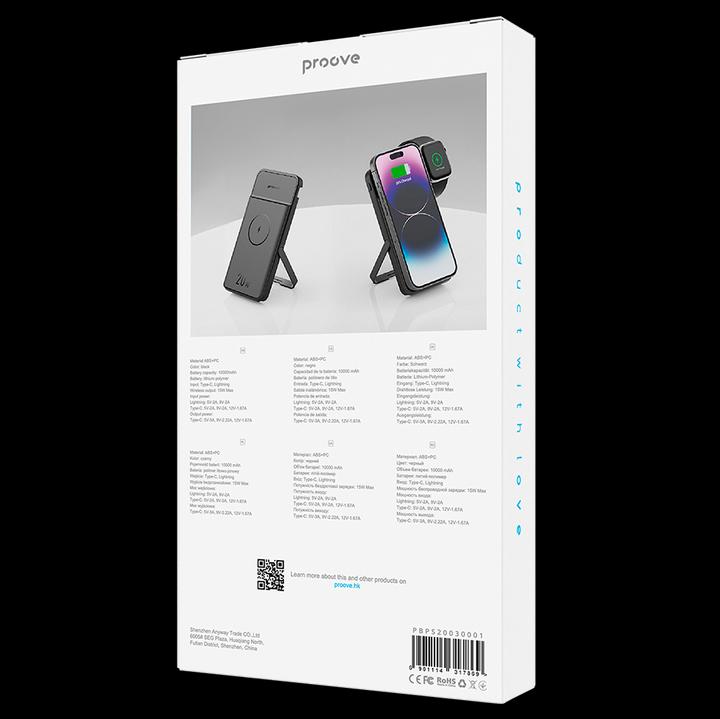 Actual product image Proove power bank Power Stand 2 in 1 20W 10000mAh black (10000 mAh, 20 W)