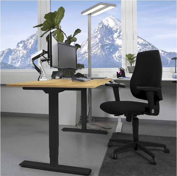 Produktbild Contini höhenverstellbarer Bürotisch 1.4x0.8m Eiche / Gestell schwarz
