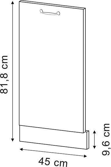 Actual product image Vichy Geschirrspülblende R-Line, Beton/Goldkraft Eiche, 45 cm, AP Anthrazit