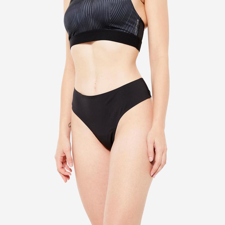 Actual product image Kalenji Functional pants tanga ladies invisible - black (M)