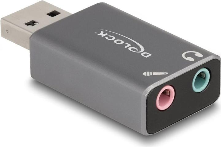 Delock 66633 - Externe USB Soundkarte mit USB-A Stecker auf 2 x 3,5 mm Klinkenbuchse Plu (SATA 2.0)