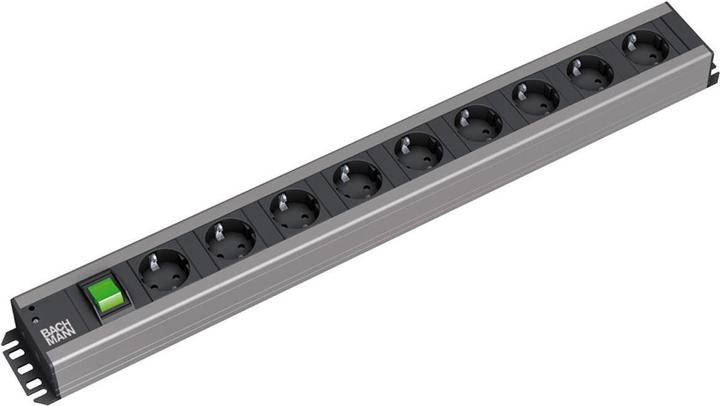 Produktbild Bachmann HANDWERKER Steckdosenleiste, 9-fach, mit Schalter (9 x, CEE 7/3, 2 m)