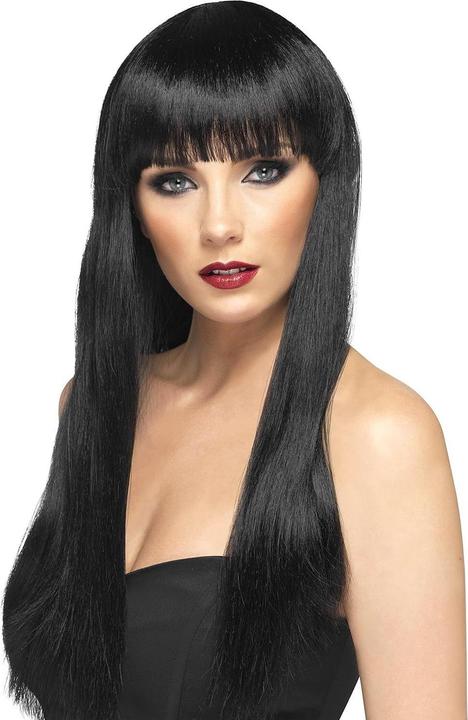 Actual product image Metamorph Schwarze Langhaarperücke mit Pony