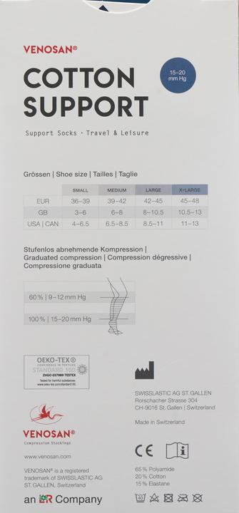Actual product image Venosan COTTON SUPPORT Socks A-D L jeans (L)